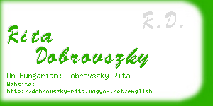 rita dobrovszky business card